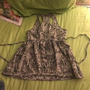 Converse reptile skin print top